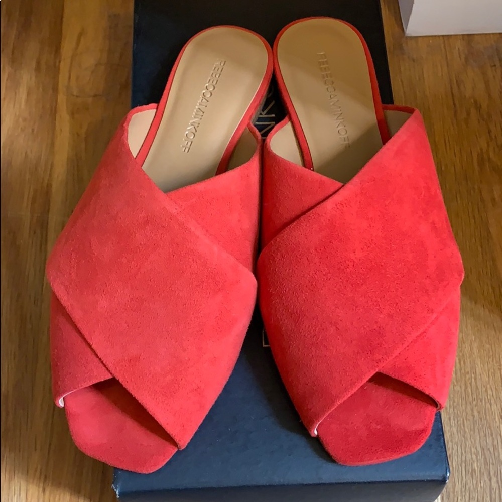 Rebecca minkoff cherry red slide size 6.5